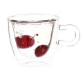 Vente chaude Clear Heat Resist tasses double couche